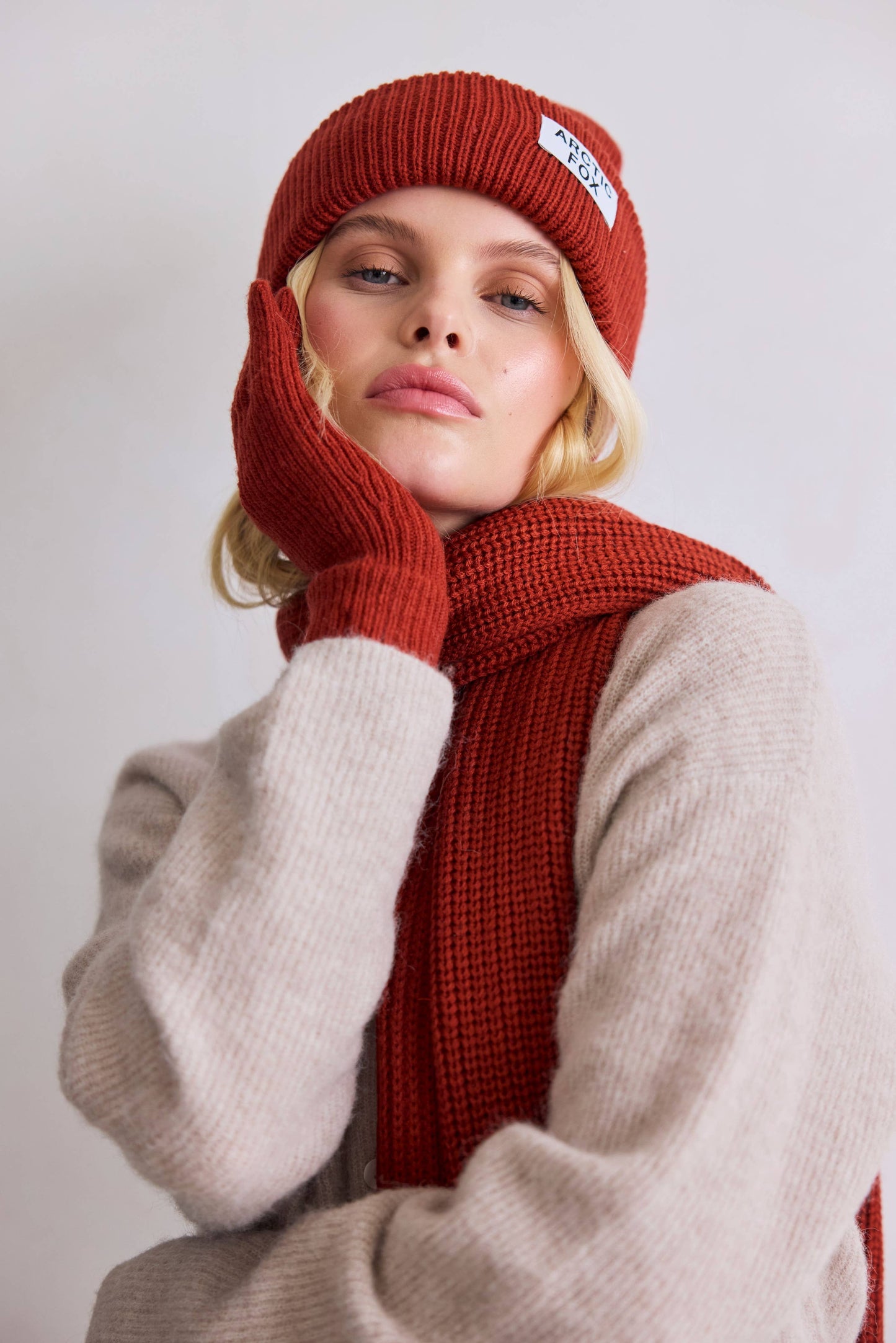 Recycled Bottle Gloves - Deep Terracotta