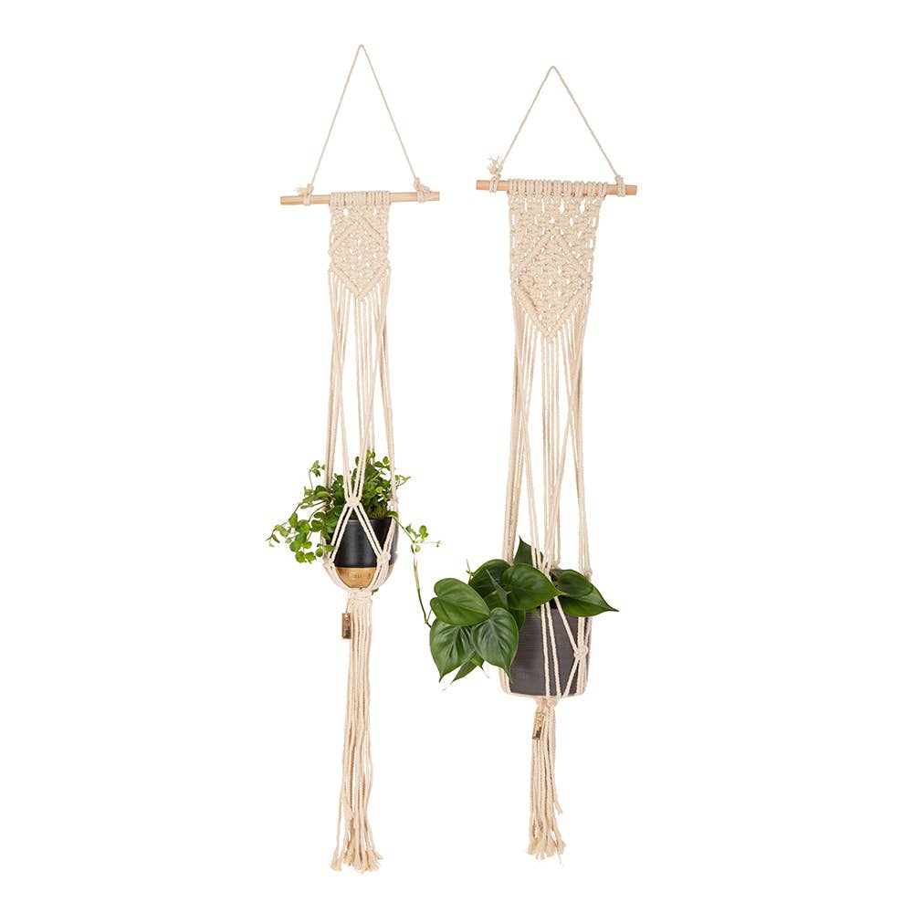 Natural Macrame Plant Hanger I Small