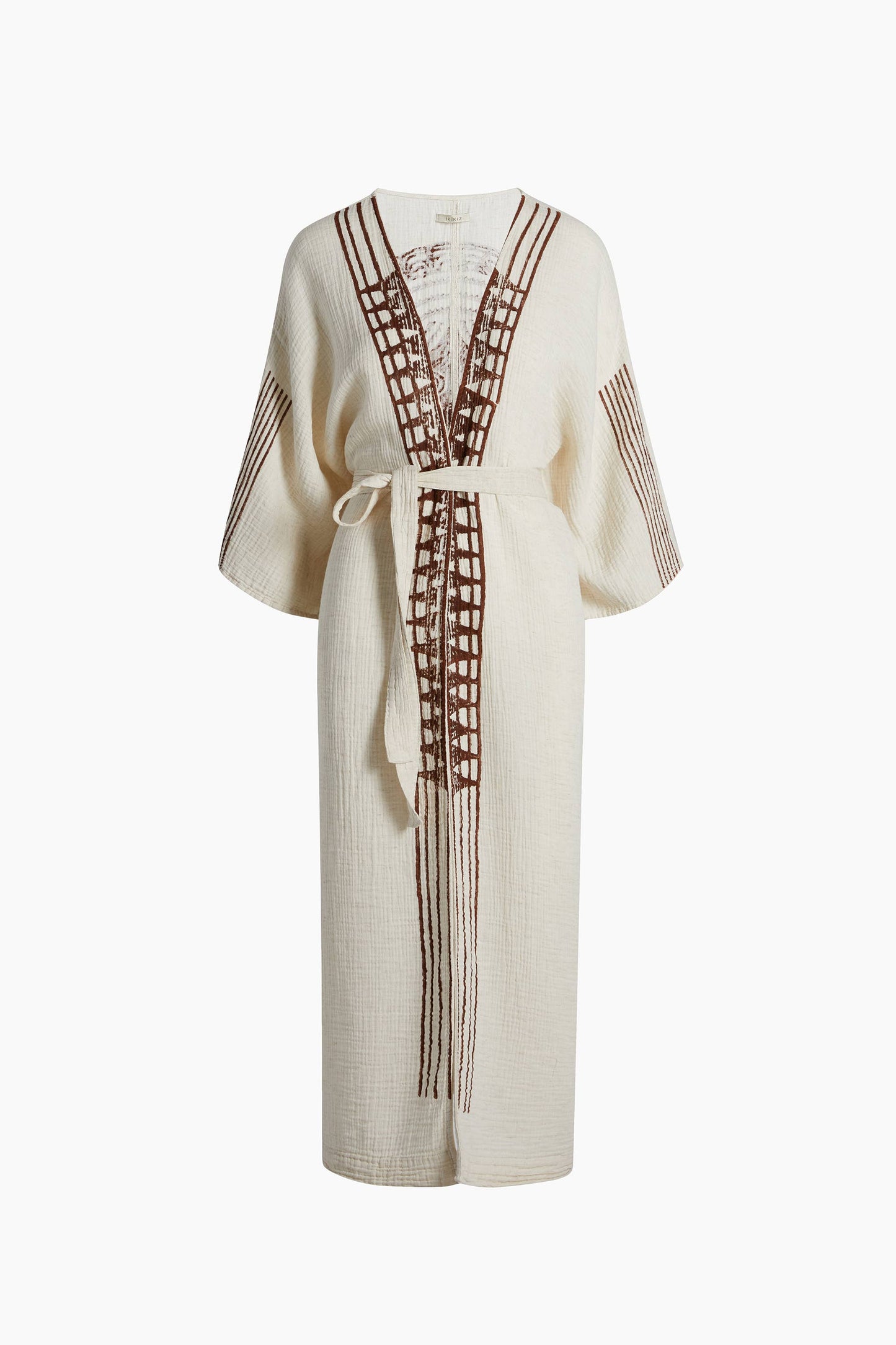 Ring Brown Printed Robe