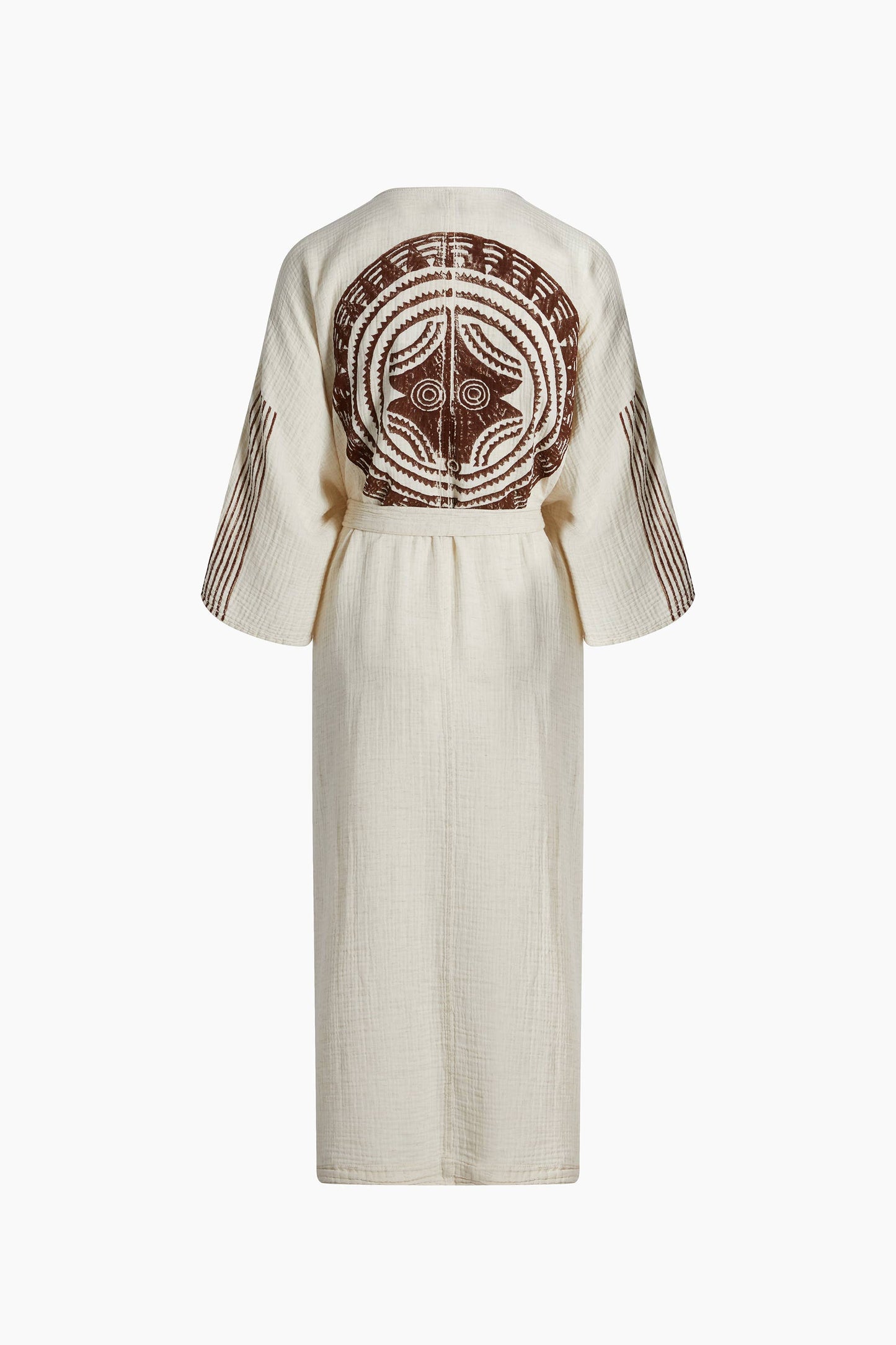 Ring Brown Printed Robe