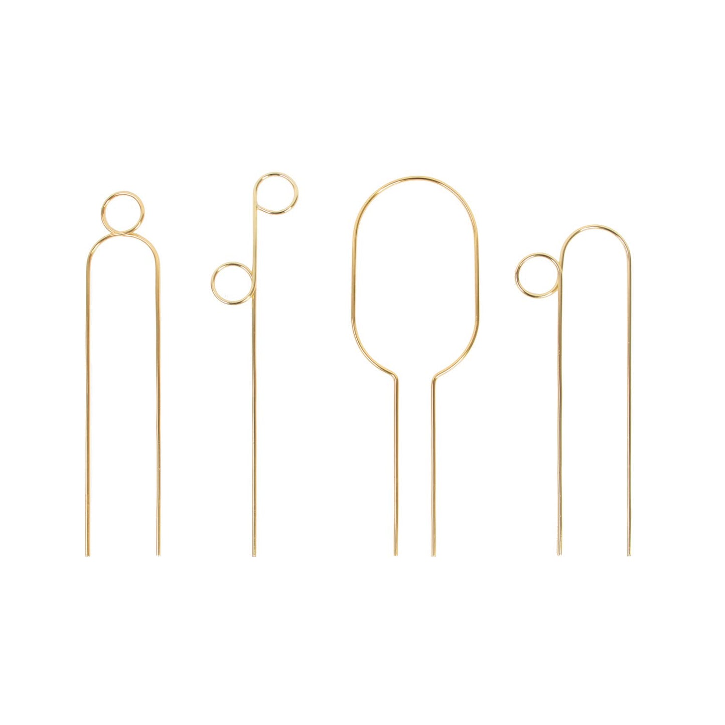 Mini Plant Stake - Hoop - Gold