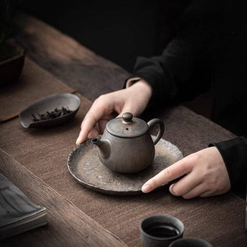 Ceramic Metallic Glaze Teapot