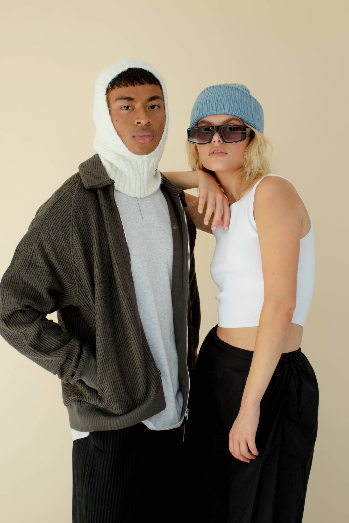Merino Wool Beanie - Blue
