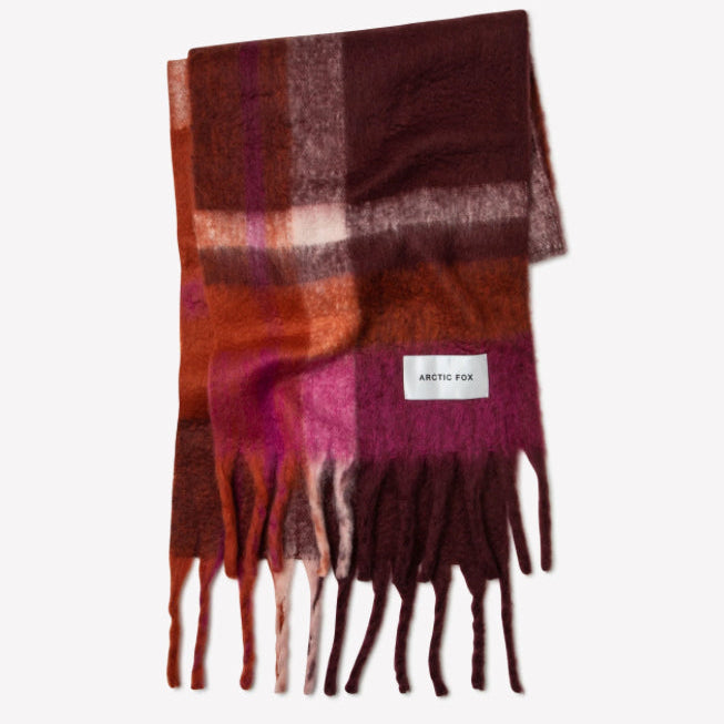 Stockholm Scarf I Burgundy Check