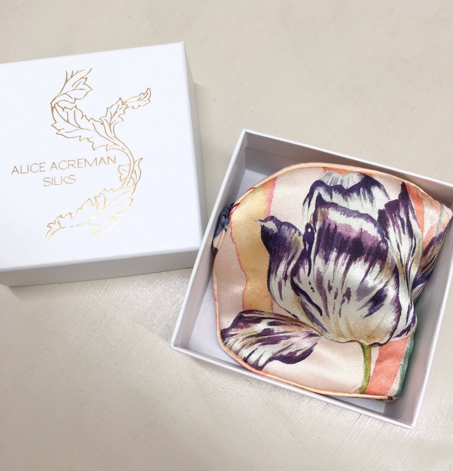 Luxury Silk Eye Mask - Tulip