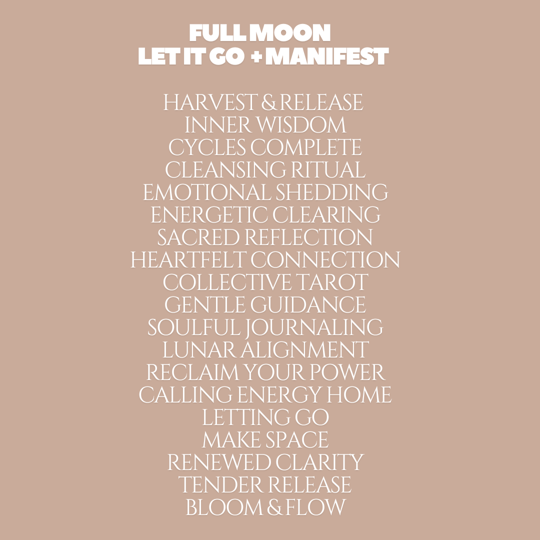 Full Moon + Mainfestation Circle