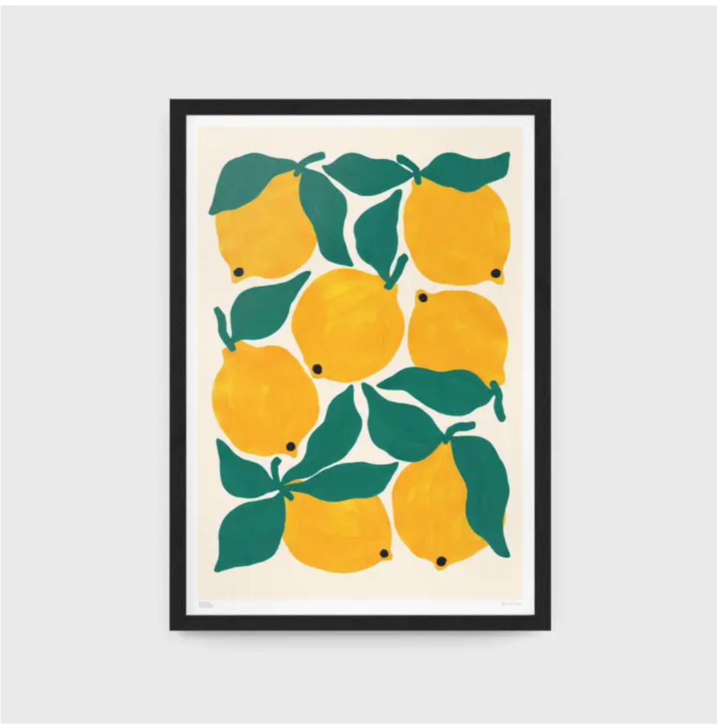Lemon Art Print A4