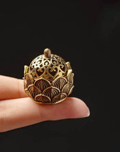 Load image into Gallery viewer, Lotus Brass Incense Bowl/Holder
