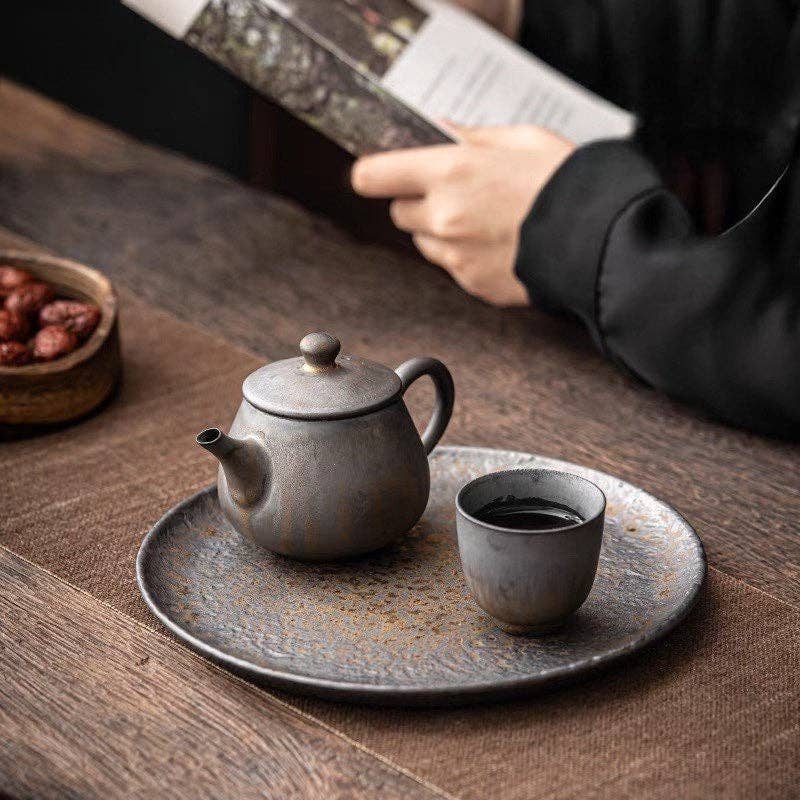 Ceramic Metallic Glaze Teapot