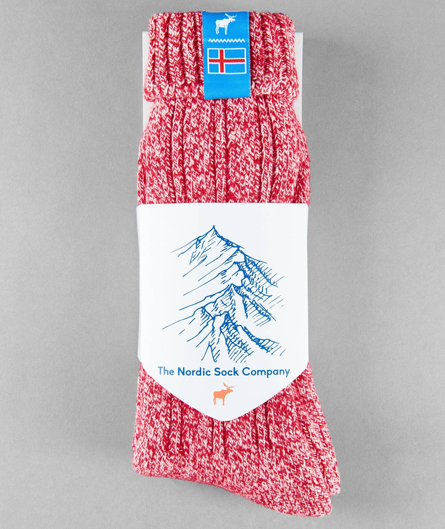 Icelandic Saga Socks - Nordic Red