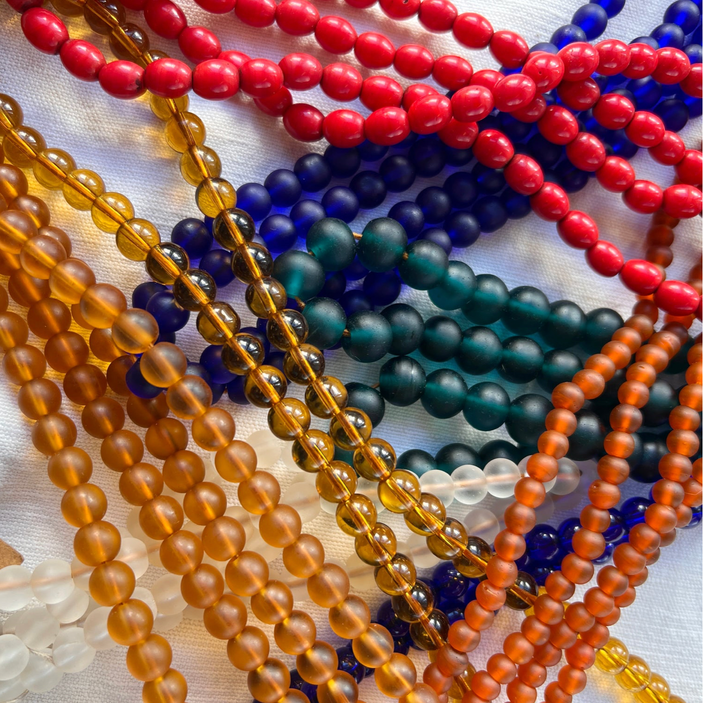 Eco Recycled Glass Bead Necklace