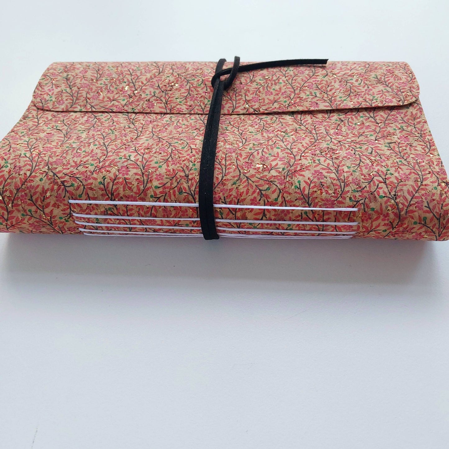 Pink Blossom Cork Notebook Journal: Dot Grid