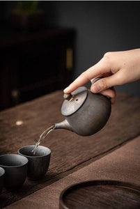 Ceramic Metallic Glaze Teapot