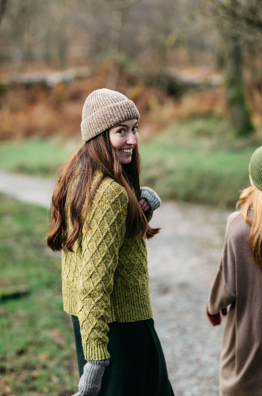 Donegal Aran Sweater Lime