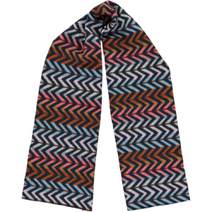 Large Zig Zag Scarf I Copper Beech