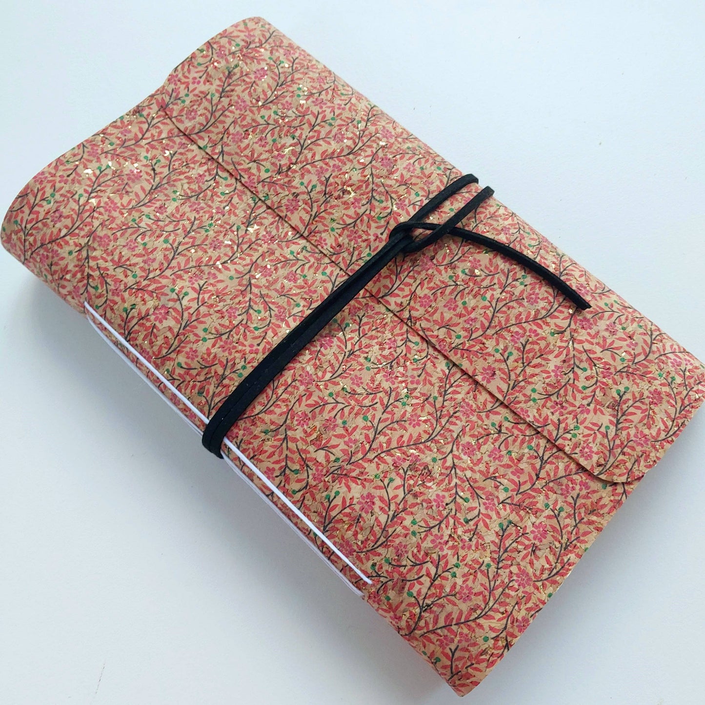 Pink Blossom Cork Notebook Journal: Dot Grid