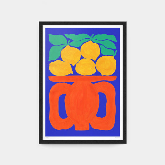 Lemon Bowl Art Print: Unframed / A4