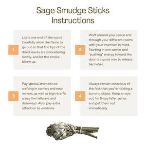 Sage Smudge Sticks, Torch White Sage 4"