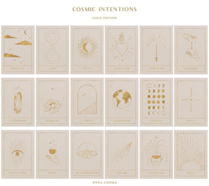 Cosmic Intentions - Card Set - 18 Cards - Gold Edition