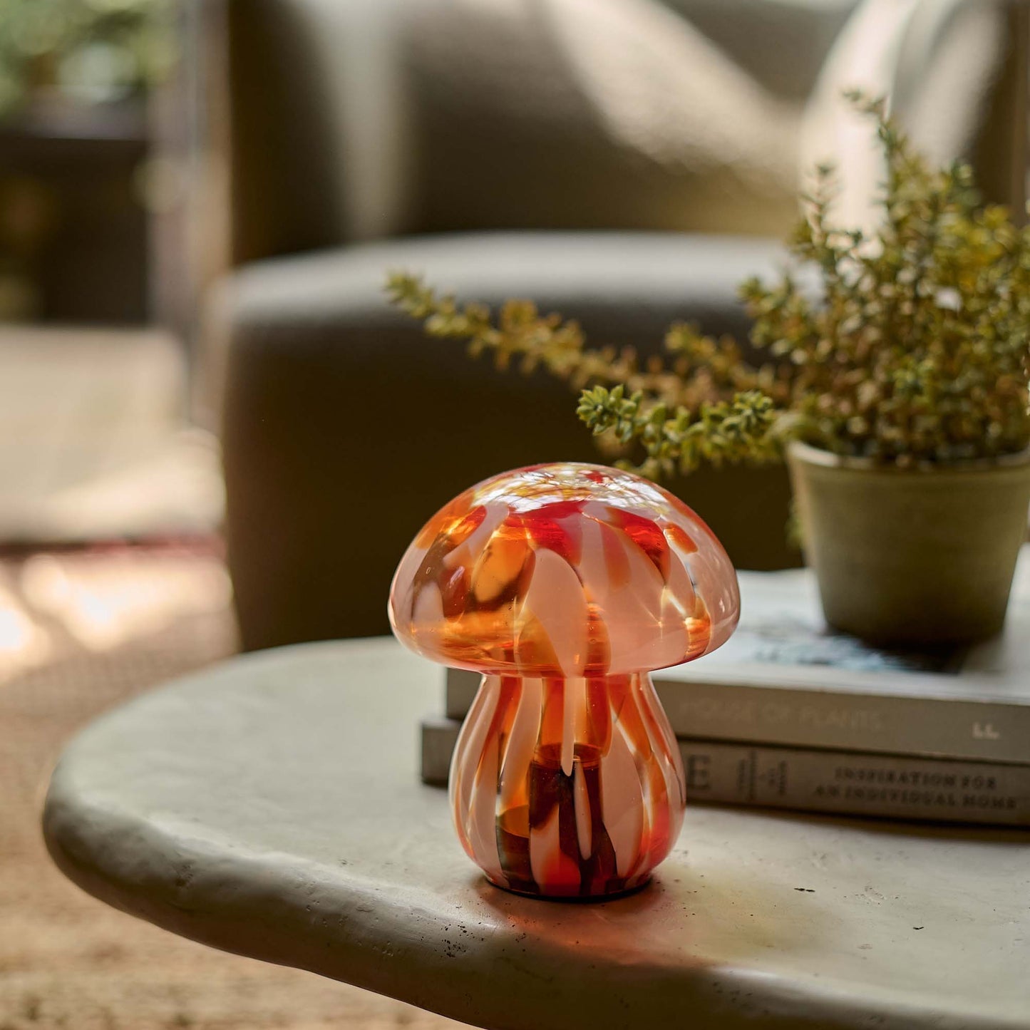 Mushroom Cordless LED Lamp I Coral