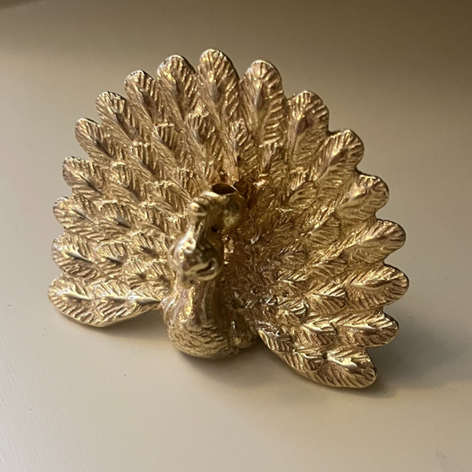 Brass Peacock Incense Stick Holder Burner