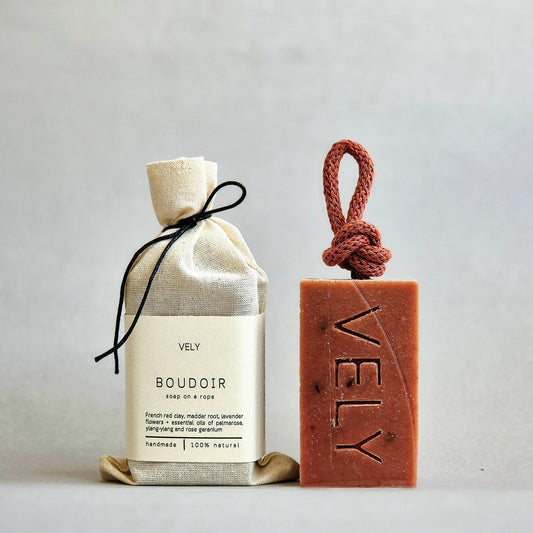 Natural Handmade Soap On A Rope "Boudoir"