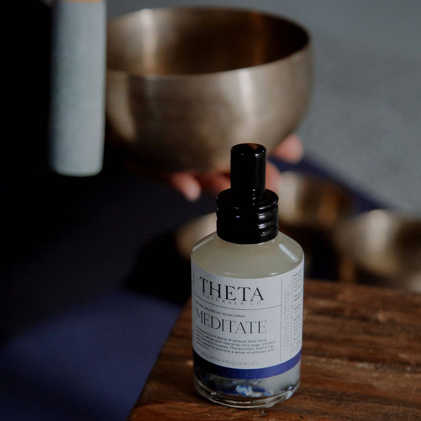 Delta Meditate Room Spray-Infused with Lapis Lazuli Crystals