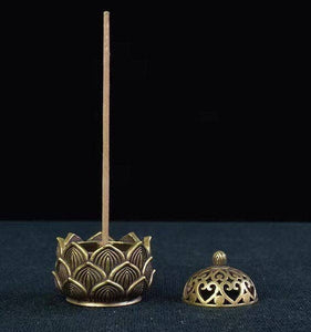 Lotus Brass Incense Bowl/Holder