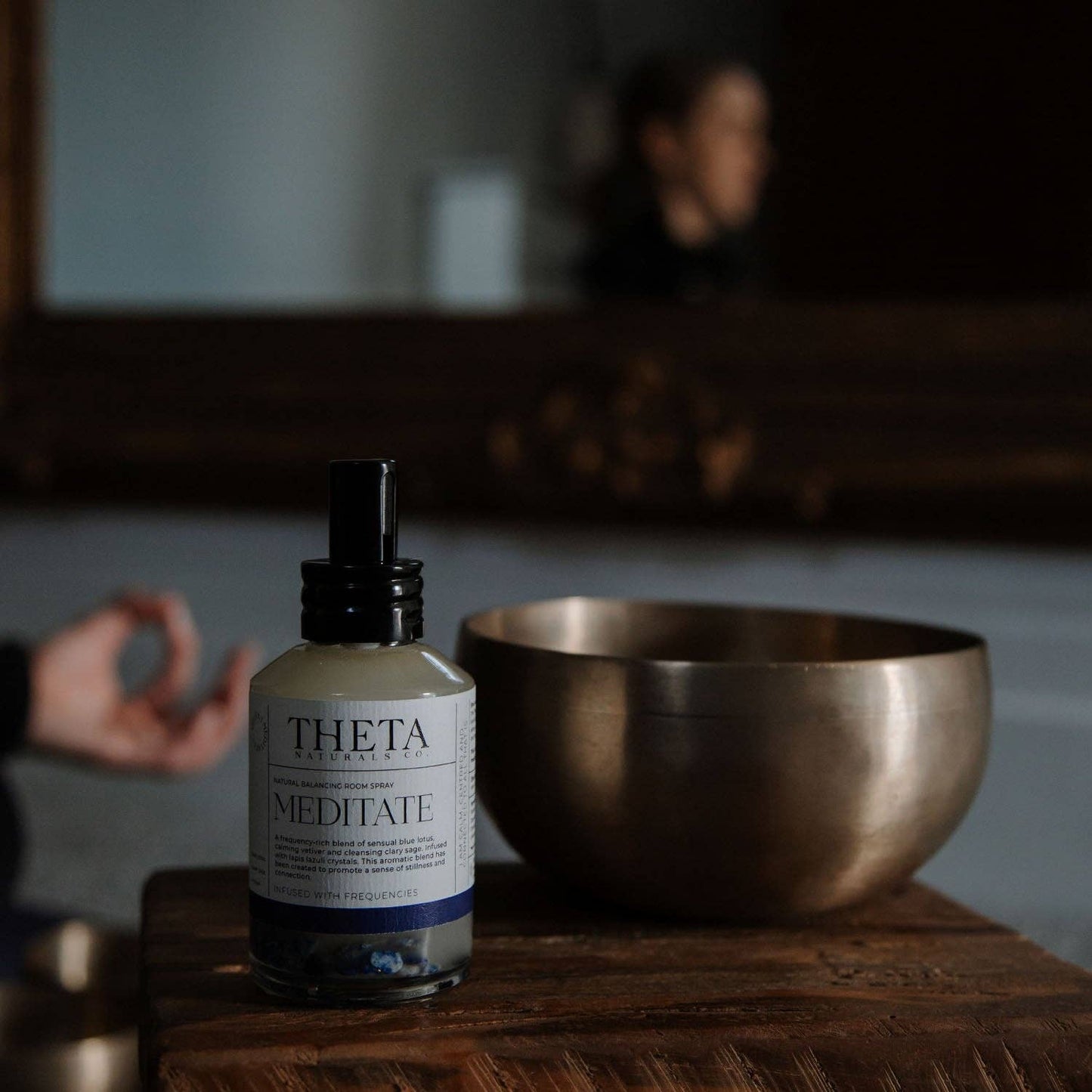 Delta Meditate Room Spray-Infused with Lapis Lazuli Crystals