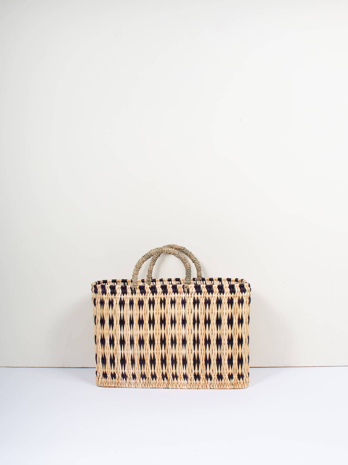 Woven Reed Basket I Indigo