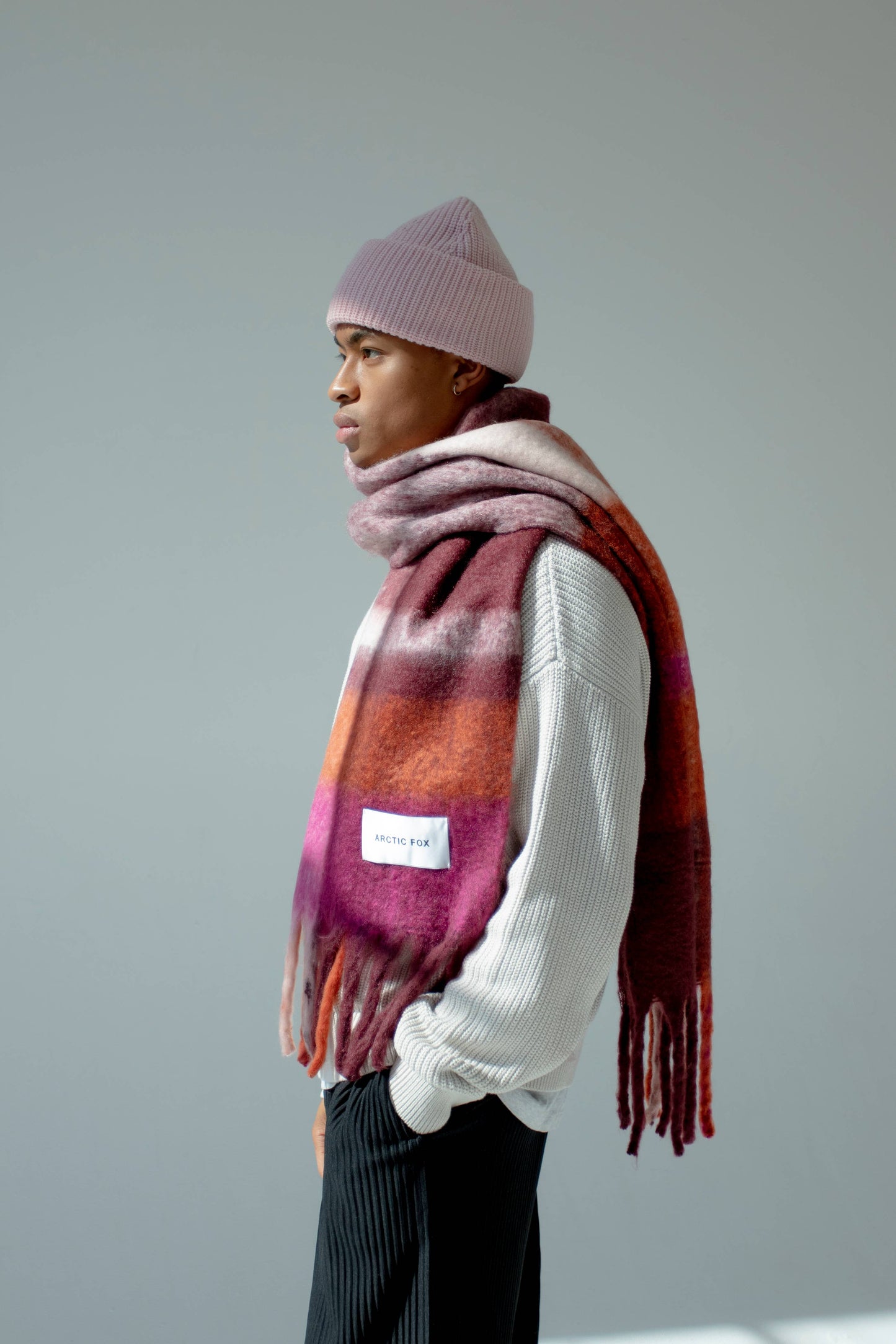 Recycled Scarf - Berry Hues