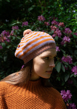 Load image into Gallery viewer, Stripe Beret I Lilac Ginger
