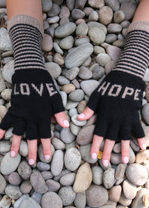 Love Hope Gloves I Black Taupe