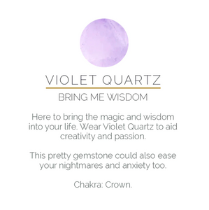 Audie Trillion Violet Quartz Silver Ring