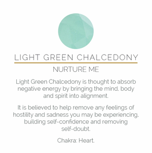 Indu Green Chalcedony Quartz Silver Ring