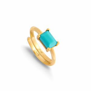 Indu Turquoise Gold Ring