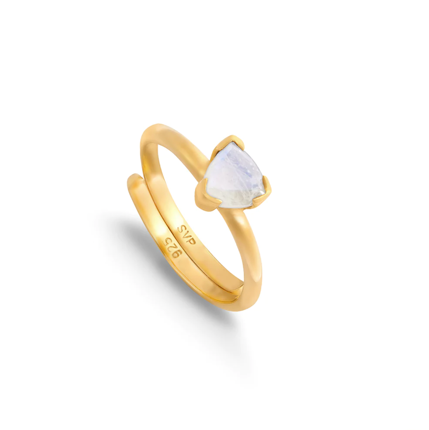 Audie Rainbow Moonstone Gold Ring