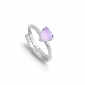 Audie Trillion Violet Quartz Silver Ring