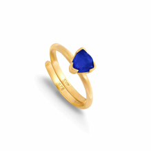 Load image into Gallery viewer, Audie Trillion Lolite Quartz Gold Ring
