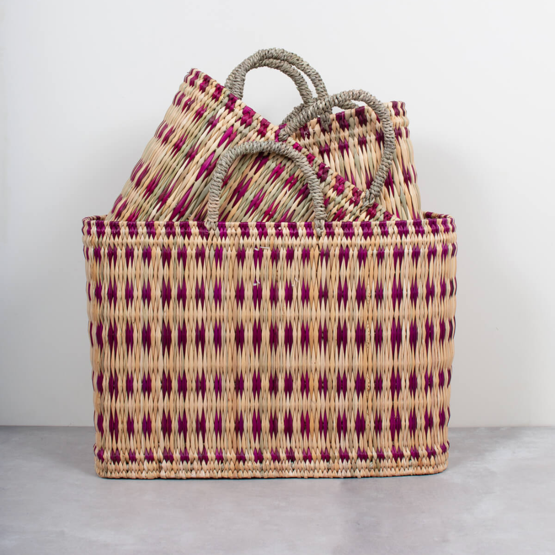 Woven Reed Basket Violet