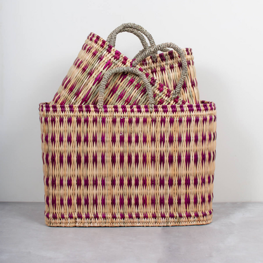 Woven Reed Basket Violet
