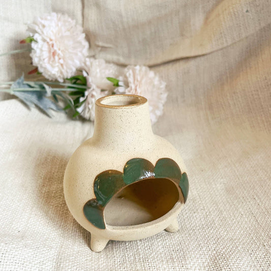 Ceramic Incense Chimney - Palo Santo Burner: Green