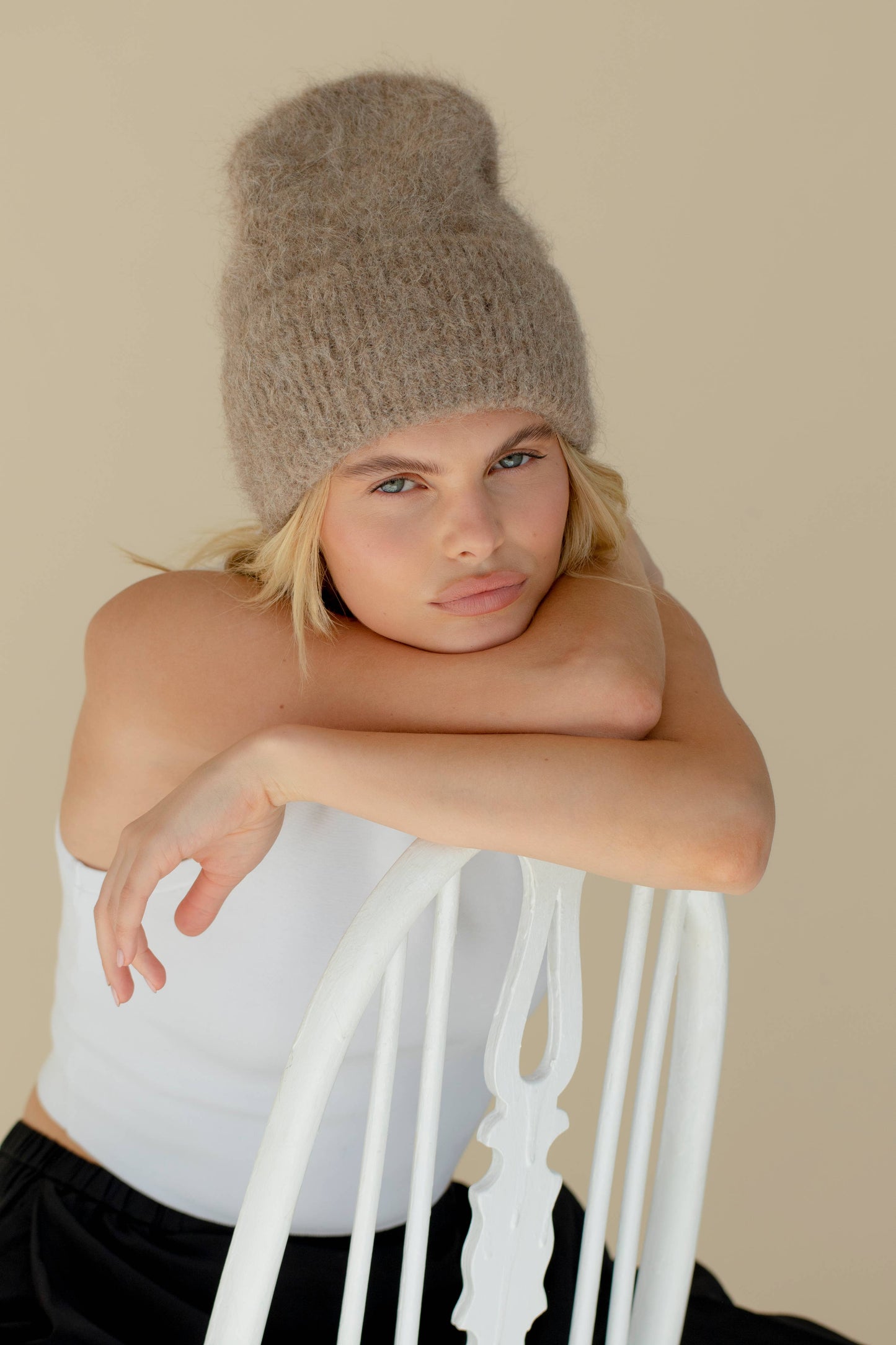 Alpaca Beanie - Iced Taupe