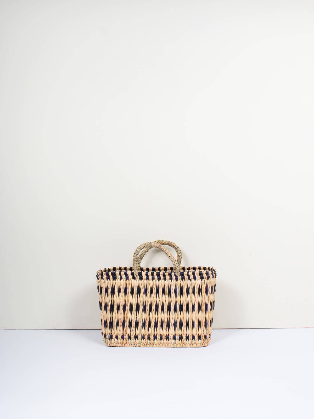 Woven Reed Basket I Indigo