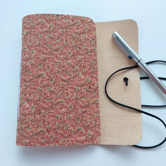 Pink Blossom Cork Notebook Journal: Dot Grid