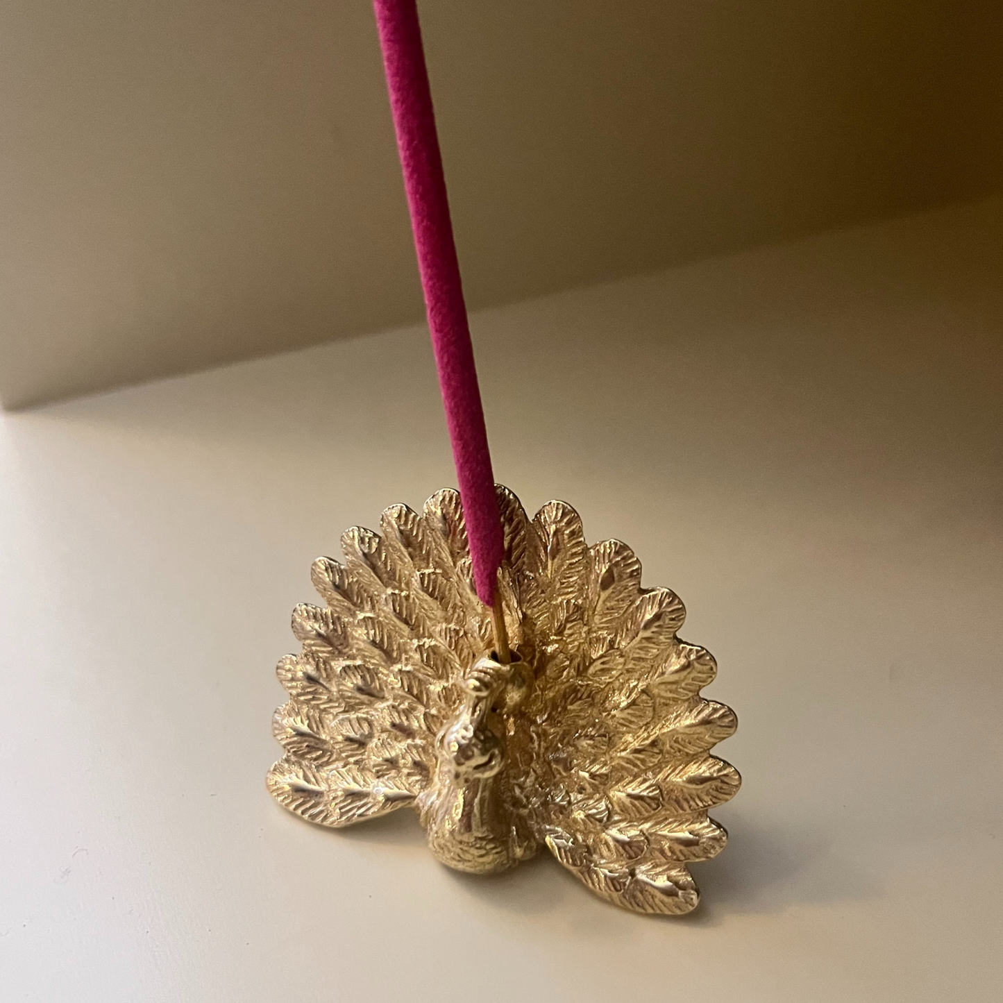 Brass Peacock Incense Stick Holder Burner