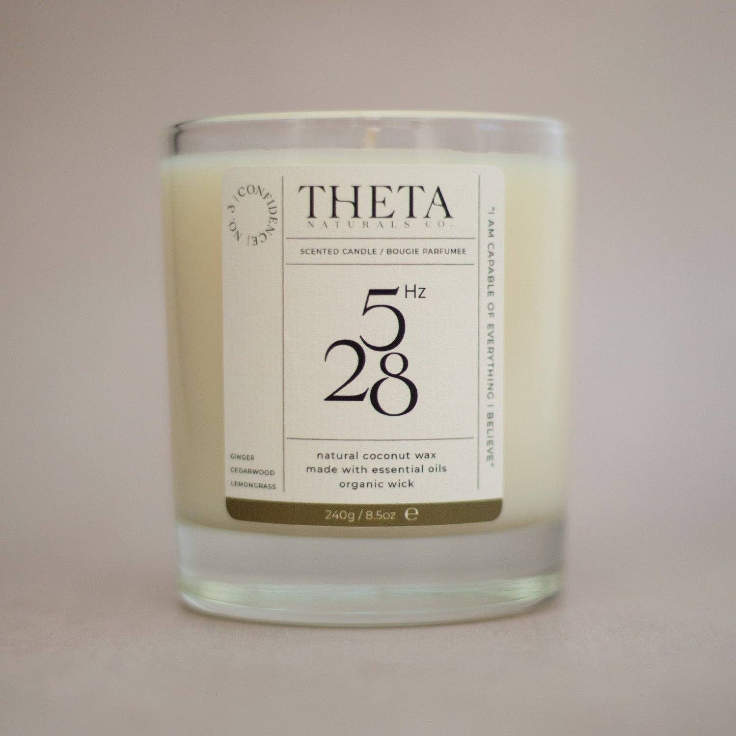 528Hz Confidence Candle - Solar Plexus Chakra: 70g / 2.6oz