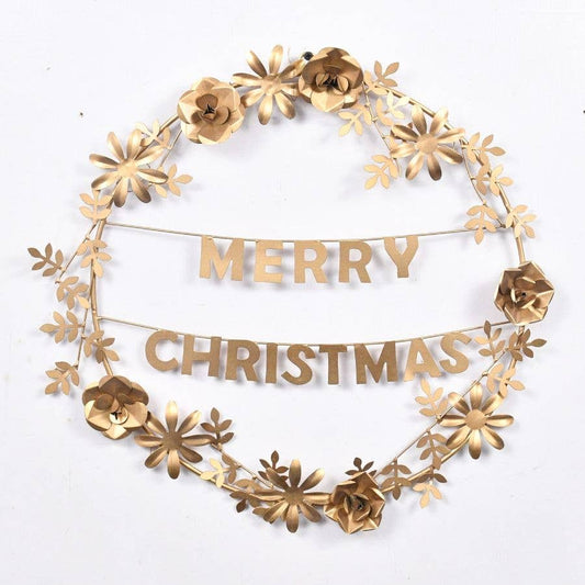 Merry Christmas Metal Wreath