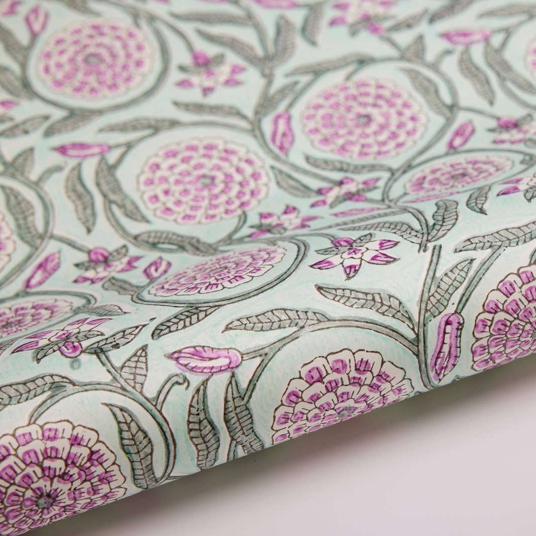 Block Printed Paper - Rajmala Teal