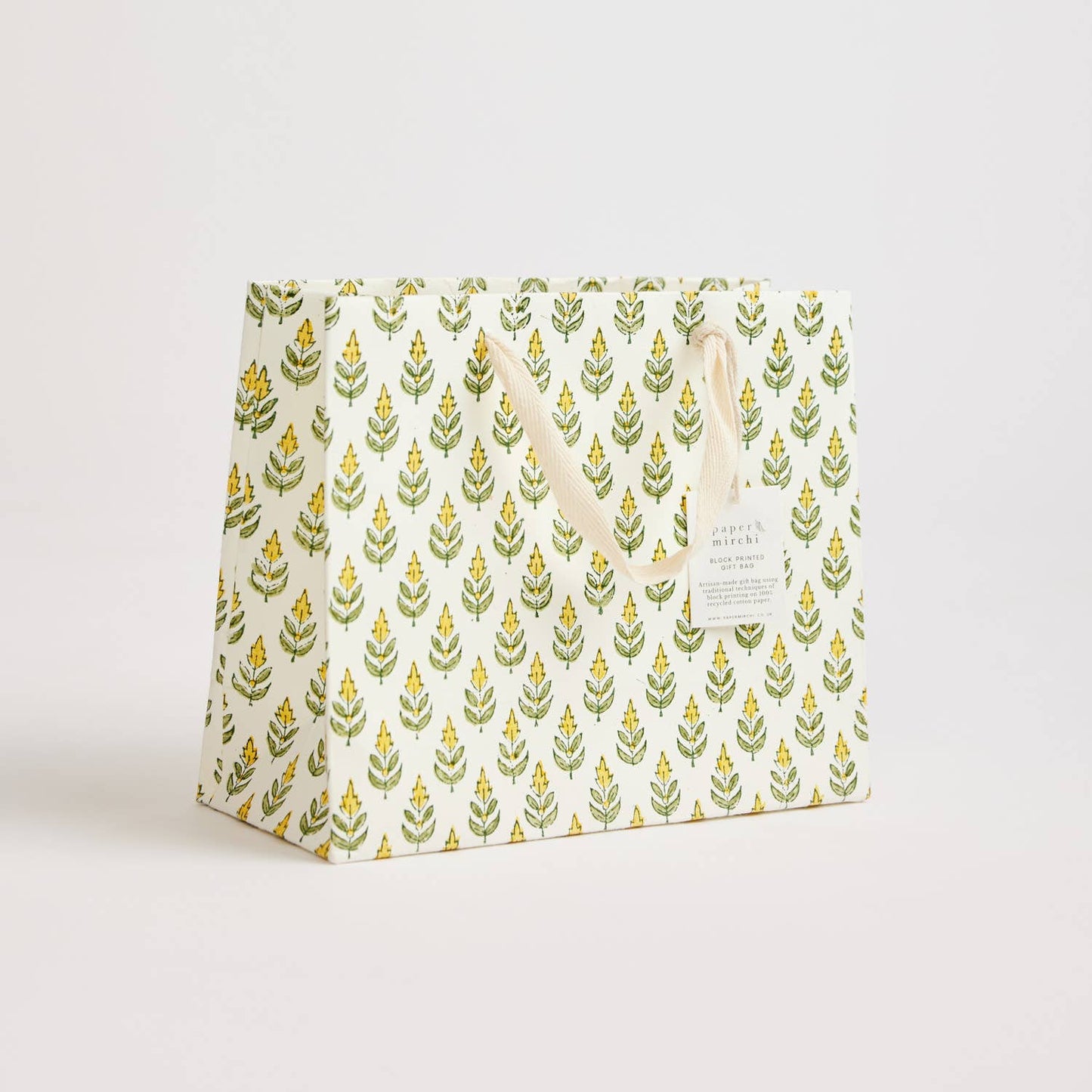 Hand Block Printed Gift Bags (Medium) - Sunshine